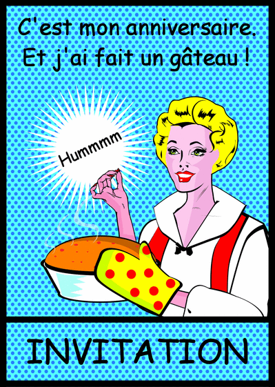  Carte  Invitation  Style Comics Envoyer une Carte  